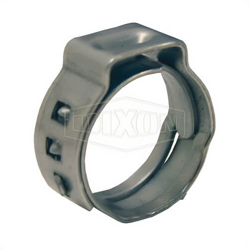 Dixon® 0993 Stepless® Pinch-On Ear Clamp, 1/2 in Nominal, 0.425 in Closed dia x 0.524 in Open dia, 304 SS