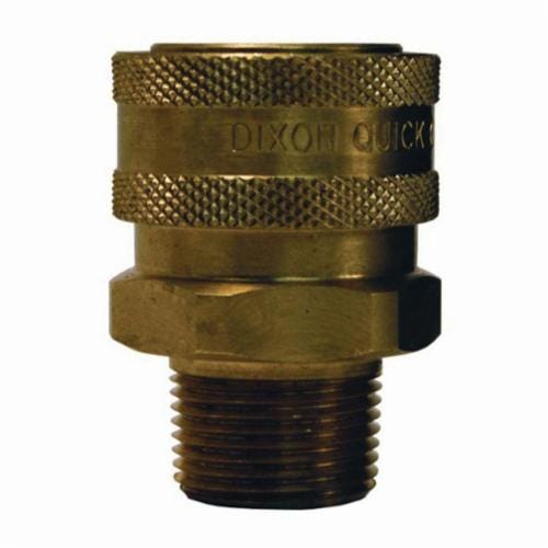 Dixon® 10EM10-B DQC E Straight Through Hydraulic Interchange Coupler, 1-1/4 in x 1-1/4-11-1/2 Nominal, Quick-Connect x MNPT