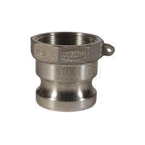 Dixon® 125-A-AL Boss-Lock™ Type A Cam and Groove Adapter, 1-1/4 in, Male Adapter x FNPT, Aluminum