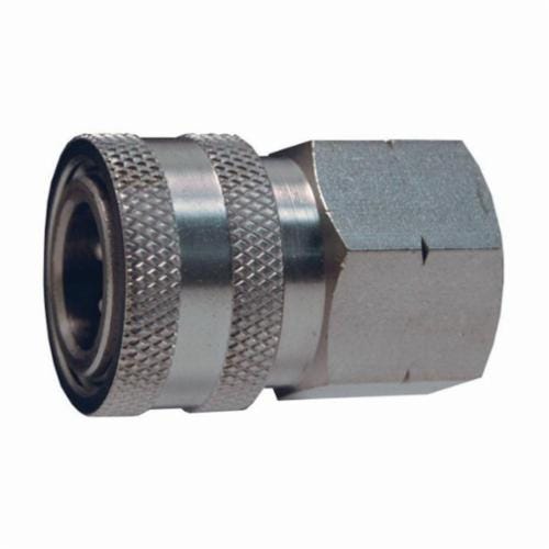 Dixon® 10EF10-S E Series Straight Through Hydraulic Coupler, 1/4 in x 1/4-11-1/2 Nominal, Quick-Connect x FNPT Body/Buna-N Seal