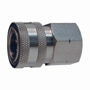 Dixon® 10EF10-S E Series Straight Through Hydraulic Coupler, 1/4 in x 1/4-11-1/2 Nominal, Quick-Connect x FNPT Body/Buna-N Seal