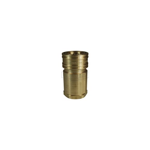 Dixon® 12HF12-B DQC H Industrial Interchange High Volume Female Coupler, 1-1/2-11-1/2 Nominal, Female NPTF, Brass