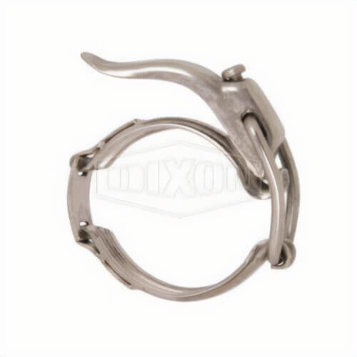 Dixon® 13MHLA100-150 Toggle Sanitary Clamp, 1 and 1-1/2 in Tube, 304 Stainless Steel, Domestic