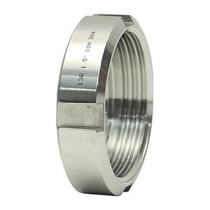 Dixon® DIN Round Nut, Fitting/Connector Type: Nut, DN25 Nominal Size, 304 Stainless Steel, Domestic