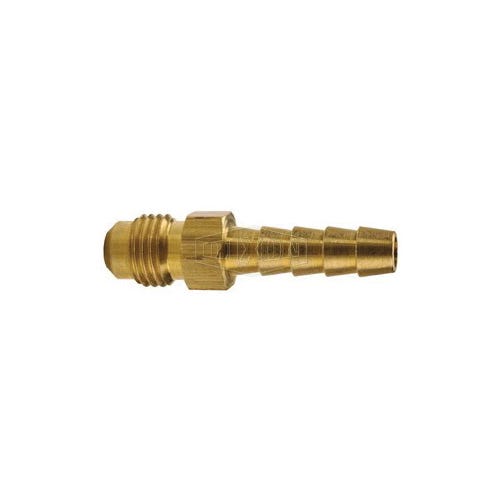 Dixon® 1420612C Hose Barb, 3/4-16 x 3/8 in, 45° Male SAE UNF x Hose Barb, Brass, Domestic