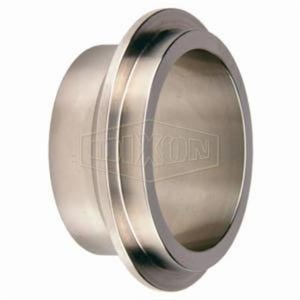 Dixon® 14WI-R300 Short Weld Ferrule, 3 in Nominal, Male I-Line End Style, 316L Stainless Steel, Domestic
