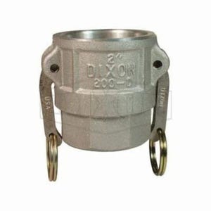 Dixon® 150-D-AL Type D Cam and Groove Coupler, 1-1/2 in Nominal, Female Coupler x FNPT End Style, Aluminum