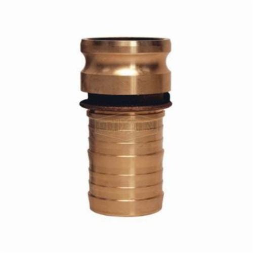 Dixon® 150-E-BR Boss-Lock™ Type E Cam and Groove Adapter, 1-1/2 in, Male Adapter x Hose Shank, Brass, Domestic