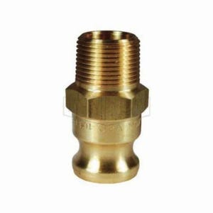Dixon® 150-F-BR Boss-Lock™ Type F Cam and Groove Adapter, 1-1/2 in, Male Adapter x MNPT, Brass, Domestic