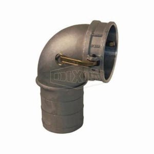 Dixon® 150C-90AL Type-C 90°  Cam and Groove Elbow, 1-1/2 in, Female Coupler x Hose Shank, Aluminum, Domestic