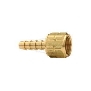Dixon® 1540306K Left Hand Acetylene Coupling, 3/8-24 x 3/16 in Nominal, Female UNF x Hose Shank End Style, Brass, Domestic