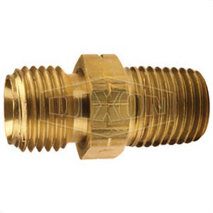 Dixon® 1580906C Oxy-Acetylene Adapter, 9/16-18 x 3/8 in Nominal, Left UNF x MNPT End Style, Brass, Domestic