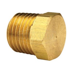Dixon® 1630400C Hex Head Pipe Plug, 1/4 in Nominal, MNPT End Style, Brass, Domestic