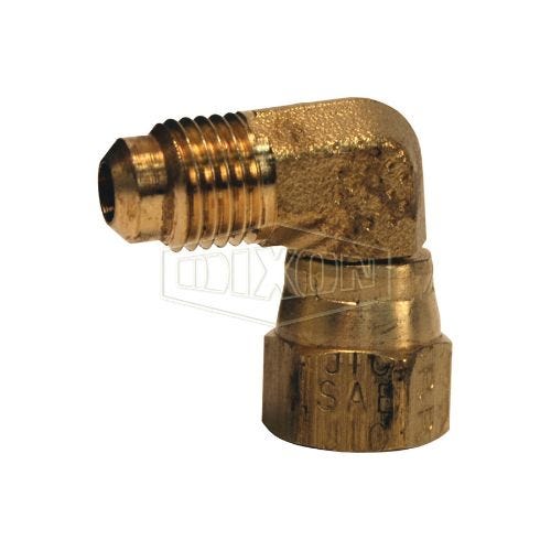 Dixon® 166FSV-8-8 Tube Elbow, 1/2 in Nominal, SAE Flare x Female Swivel, Brass