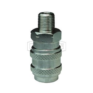 Dixon® 1BRGM2-B-7 BR Series Quick Disconnect Pneumatic Coupler, 1/4-19 Nominal, Quick Disconnect Coupler x BSPP, 300 psi Pressure, Brass