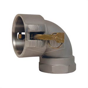 Dixon® 200D-90AL Type D 90°  Cam and Groove Elbow, 2 in, Female Coupler x FNPT, Aluminum