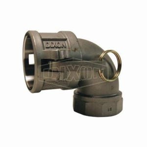 Dixon® 200D-90SS Type D 90°  Cam and Groove Elbow, 2 in, Female Coupler x FNPT, 316 Stainless Steel, Domestic