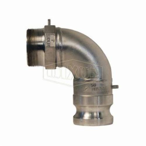 Dixon® 200F-90SS Type F 90°  Cam and Groove Elbow, 2 in, Male Adapter x MNPT, 316 Stainless Steel, Domestic