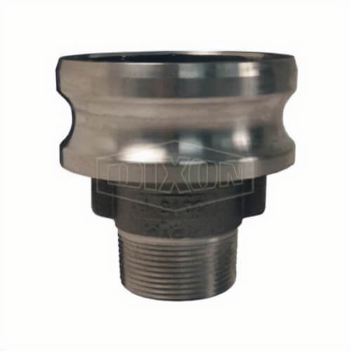 Dixon® 2015-F-AL Type F Cam and Groove Reducing Adapter, 1-1/2 x 2 in, Male Adapter x MNPT, Aluminum, Domestic