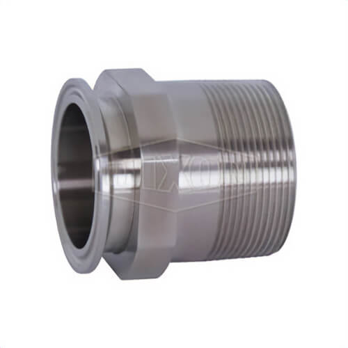 Dixon® Clamp Adapter, Series: 21MP, Fitting/Connector Type: Adapter, 1 in Nominal Size, Tube x MNPT, 304 Stainless Steel, 2-1/4 in L, Domestic