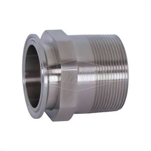 Dixon® Clamp Adapter, Series: 21MP, Fitting/Connector Type: Adapter, 1-1/2 in Nominal Size, Tube x MNPT, 304 Stainless Steel, 2-1/4 in L, Domestic