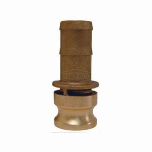 Dixon® 250-E-BR Boss-Lock™ Type E Cam and Groove Adapter, 2-1/2 in, Male Adapter x Hose Shank, Brass, Domestic