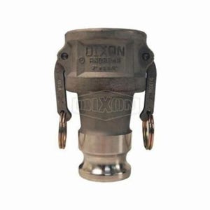 Dixon® 2520-DA-SS Type DA Cam and Groove Reducing Coupler, 2 x 2-1/2 in Nominal, Coupler x Adapter End Style, 316 Stainless Steel, Domestic