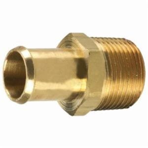 Dixon® 268B0604 Beaded Hose-to-Pipe Fitting, 3/8 in x 1/4-18 Nominal, Barb x Male NPTF End Style, Brass, Domestic