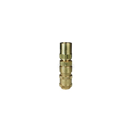 Dixon® 2AE2-B A Series High Pressure Quick Disconnect Pneumatic Reusable Coupler x Hose Barb, 1/4 in Nominal, Brass