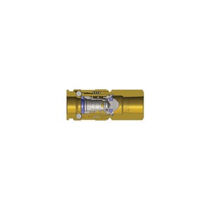 Dixon® 2CJBF2-B CJ Series High Flow Female Quick Disconnect Pneumatic Coupler, 1/4-19 Nominal, Quick Disconnect Coupler x BSPP, 300 psi Pressure, Brass