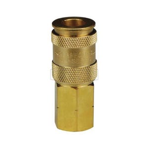 Dixon® 2CJF2-B High Flow Female Coupling, For Use with Heavy Duty-High Volume Blow Gun, 1/4 in FNPT, Brass, Domestic