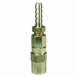 Dixon® 2CMS2-B DQC CM Industrial Mold Interchange Quick-Release Valved Coupler, 1/4 in Nominal, Barb End Style, Brass, Domestic