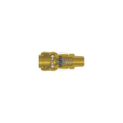 Dixon® 2DBM2-B Industrial Automatic Male Quick Disconnect Pneumatic Coupler, 1/4-19 Nominal, 300 psi Pressure, Brass