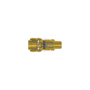 Dixon® 2DM1-B Industrial Automatic Male Quick Disconnect Pneumatic Coupler, 1/8-27 Nominal, 300 psi Pressure, Brass
