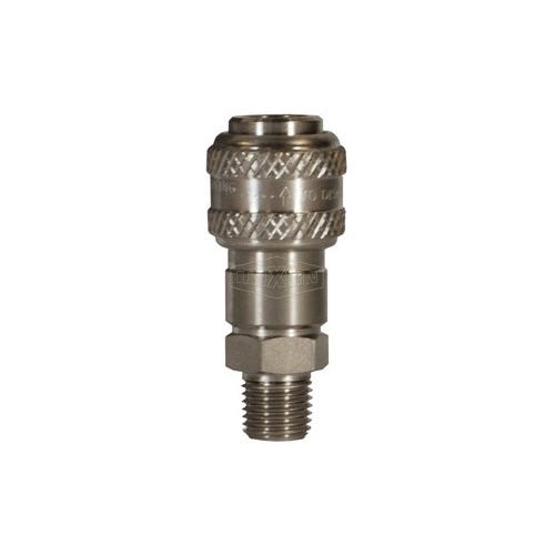 Dixon® 2DM2-S Industrial Male Quick Connect Coupler, 1/4-18 Nominal, Quick Disconnect Coupler x NPTF, 300 psi Pressure