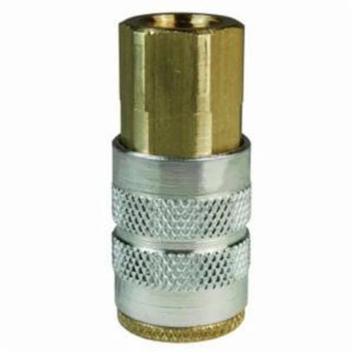 Dixon® 2FBF1-B Industrial Female Quick Disconnect Pneumatic Manual Coupler, 1/8-28 Nominal, 300 psi Pressure, Brass