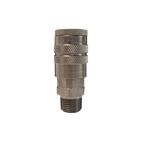 Dixon® 2FM2-S DF Series Industrial Male Quick Connect Coupler, 1/4-18 Nominal, Quick Disconnect Coupler x NPTF, 300 psi Pressure