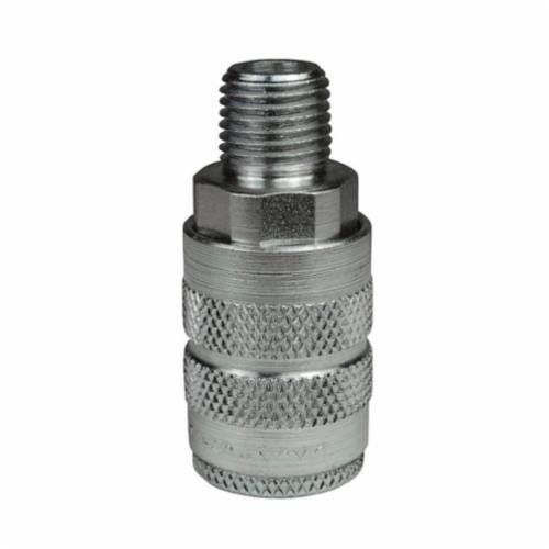 Dixon® 3FM4 D Interchange Semi-Automatic Pneumatic Coupler, 3/8 x 1/2 in, Quick-Connect x MNPT, Steel