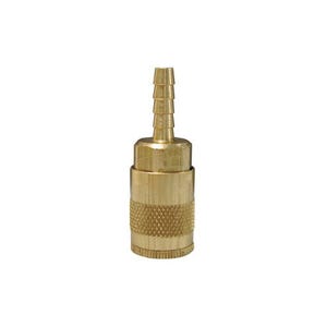 Dixon® 2JS2.5-B F Series Quick Connect Coupler, 1/4 in Nominal, Quick Connect Coupler x Hose Barb, 300 psi Pressure, Brass, Domestic