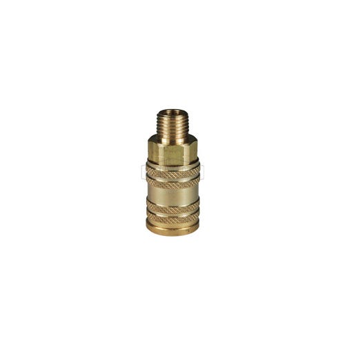 Dixon® 2MM3-B M Series ARO Quick Disconnect Pneumatic Coupler, 3/8 in Nominal, Quick Disconnect Coupler x FNPT, 300 psi Pressure, Brass