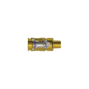 Dixon® 2UM2-B U Series Male Quick Disconnect Pneumatic Coupler, 1/4-18 Nominal, Quick Disconnect Coupler x NPTF, 300 psi Pressure