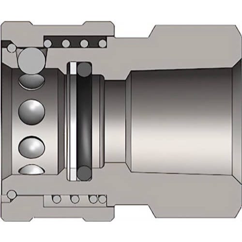 Dixon® 2VF2-E 1/4 V Coup, 1/4 F-NPTF Steel, Unvalved