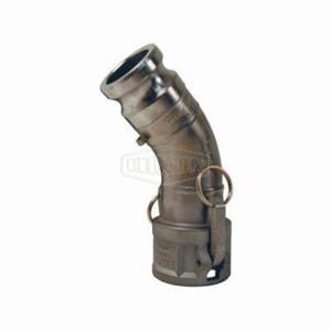 Dixon® 300DA-45SS 45°  Cam and Groove Elbow, 3 in, Male Adapter x Female Coupler, 316 Stainless Steel, Domestic
