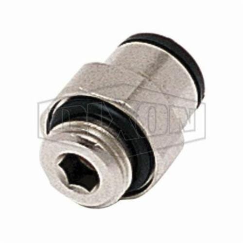 Dixon® 31010613 Push-In Connector, 1/4 in x 6 mm Nominal, Male BSPP x Tube, 290 psi Pressure, Brass, Domestic