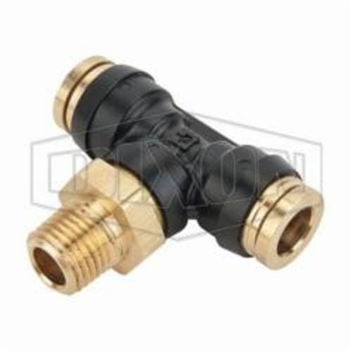 Legris by Dixon® 31086022DOT Push-In Branch Tee, 1/2 x 3/8 in Nominal, MNPT x Tube, 250 psi Pressure, Composite, Domestic