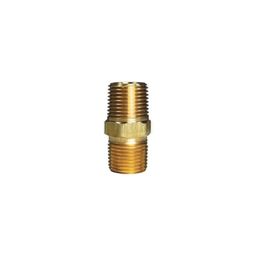 Dixon® 3700606C Hex Nipple, 3/8 in x 1.41 in L, Brass, MNPT