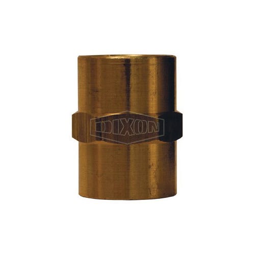 Dixon® 3710606C Hex Head Pipe Coupling, 3/8 in Nominal, FNPT End Style, Brass