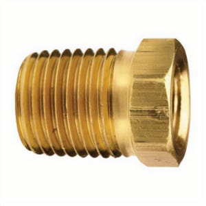 Dixon® 3730804C Hex Head Reducer Bushing, 1/2-14 x 1/4-18 Nominal, MNPT x FNPT End Style, 125 lb, Brass, Domestic