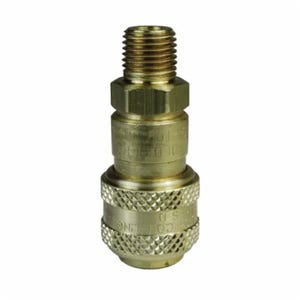 Dixon® 3DM4-B D Automatic Interchange Pneumatic Coupler, 3/8 x 1/2 in, Quick-Connect x MNPT, Brass