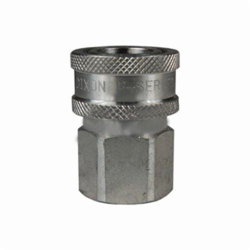 Dixon® 2EF2-S E Series Straight Through Hydraulic Interchange Coupler, 1/4 in x 1/4-18 Nominal, Quick-Connect x Female NPTF